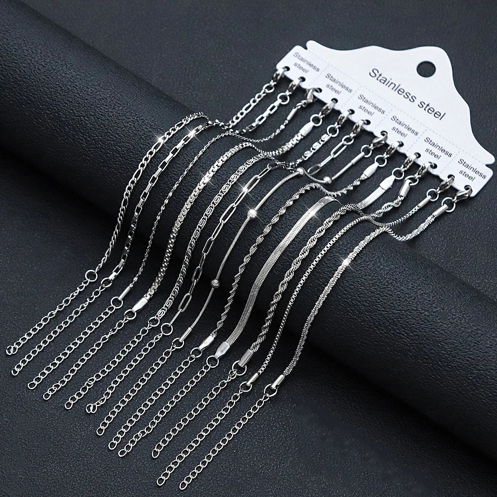 12Pcs/Set Stainless Steel Bracelet for Women AliExpress