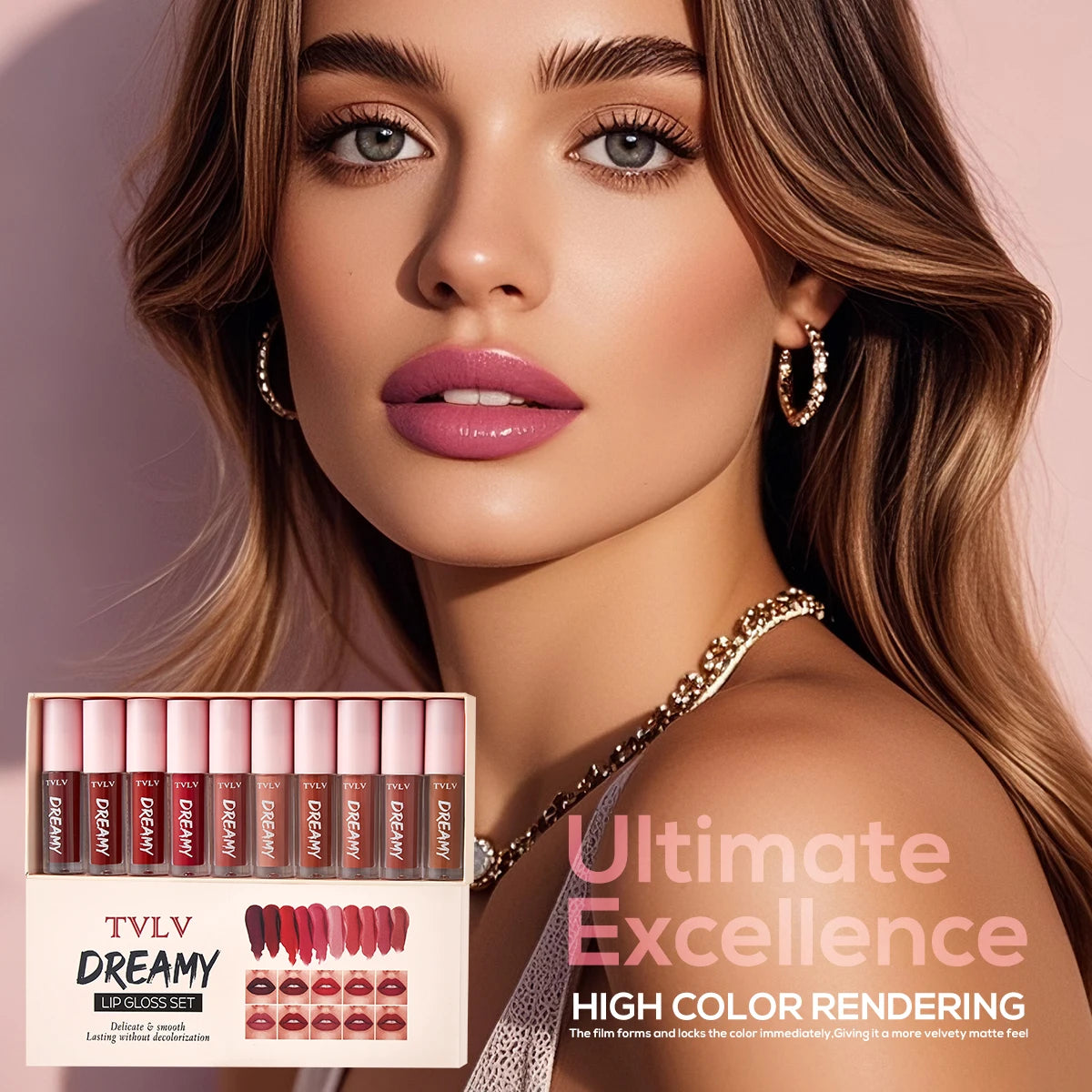 10 Color Mouth Red Lip Glaze Makeup Set AliExpress