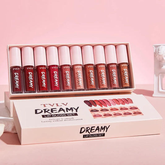 10 Color Mouth Red Lip Glaze Makeup Set AliExpress