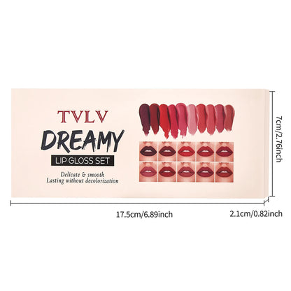 10 Color Mouth Red Lip Glaze Makeup Set AliExpress